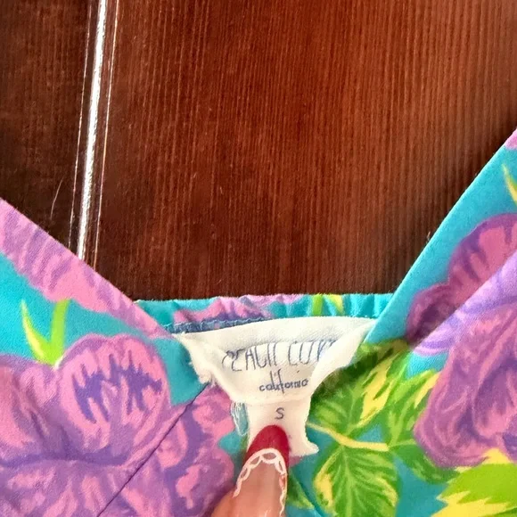 Vibrant Floral Preppy Dress - Picture 3 of 4